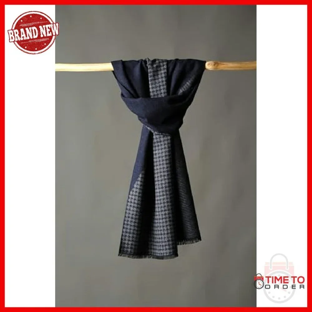 Men's 100% Mulberry Silk Scarf Winter Warm Soft Brushed 71x12 Inches